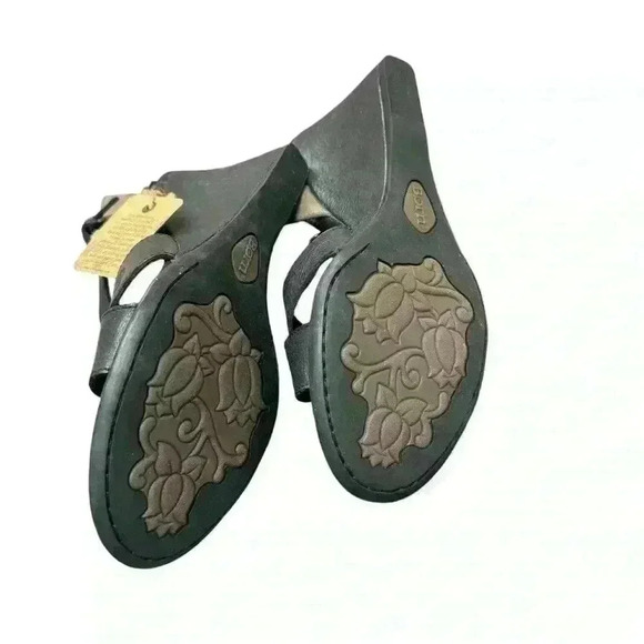 Born Hamada Wedge Sandal Leather Women Size 10 NEW - Picture 9 of 10